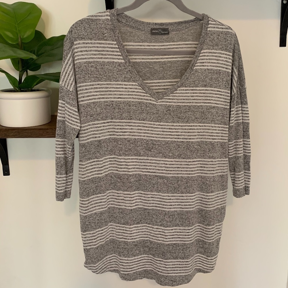 Striped Long Sleeve Blouse